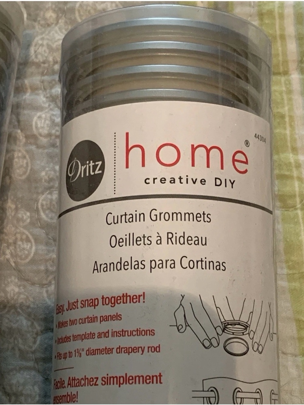 Dritz Curtain Grommets  Silver NWT